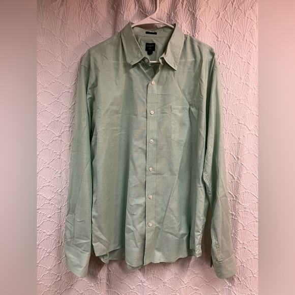 J.Crew XL Green Button Down - Picture 1 of 6